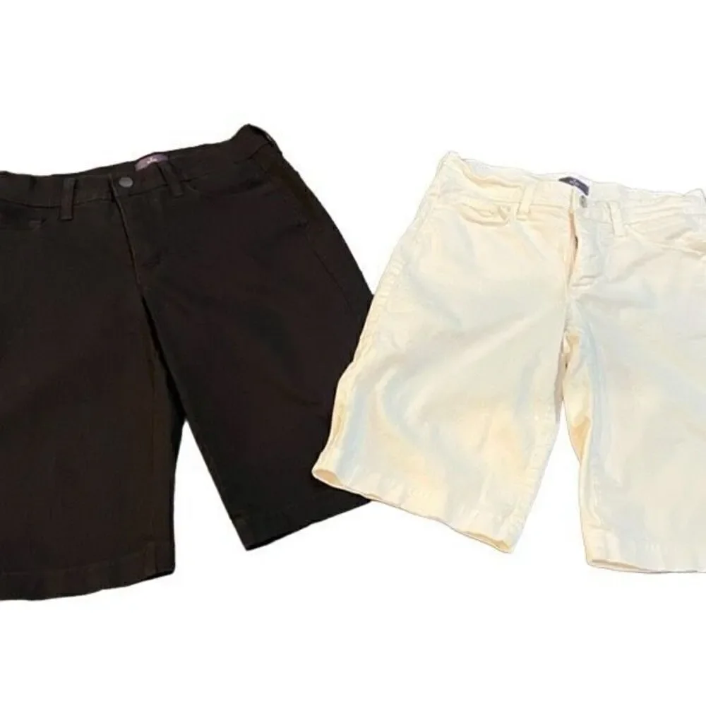 Not Your Daughters Jeans 4 Pair NYDJ Bermuda  Walking Shorts Size 0 Petite